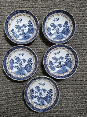 Booths~Real Old Willow~Set Of 5~A8025 Fruit/Dessert Sauce Bowl - 5 1/4”